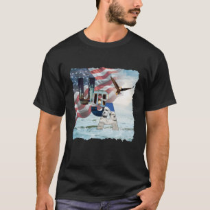 Schwarzes 4. Juli Herren Amerikanische Flagge und T-Shirt