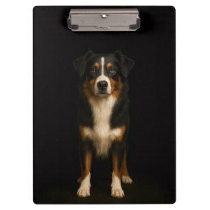 Schwarzes 4 Luxe-Clipboard, Weiser Australian Shep Klemmbrett