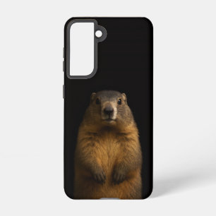 Schwarzes 4 Luxe Galaxy S21 Case, Fluffy Marmot Samsung Galaxy Hülle