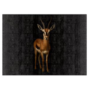 Schwarzes 4 Luxe Glas Schneidbrett Elegante Gazell Schneidebrett