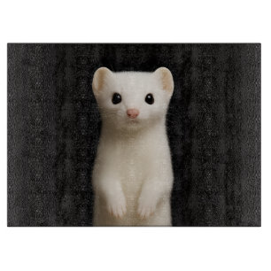 Schwarzes 4 Luxe Glas Schneidbrett Stylish Ermine Schneidebrett