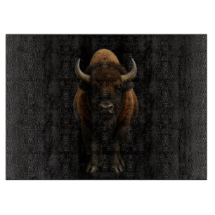 Schwarzes 4 Luxe Glasboard Amerikanischer Bison Schneidebrett