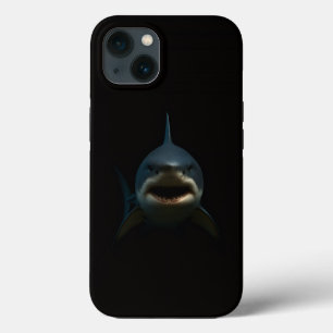 Schwarzes 4 Luxe iPhone 13 Case, Weißer Hai Case-Mate iPhone Hülle