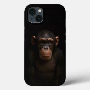 Schwarzes 4 Luxe iPhone 13, friedlicher Schimpanse Case-Mate iPhone Hülle
