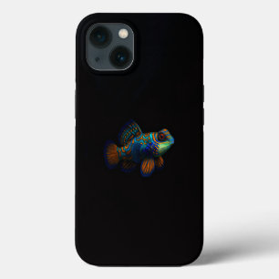Schwarzes 4 Luxe iPhone 13, Mandarin-Dragonet-Fisc Hülle