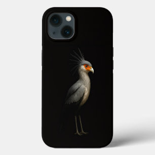 Schwarzes 4 Luxe iPhone 13, Sekretärvogel Hülle