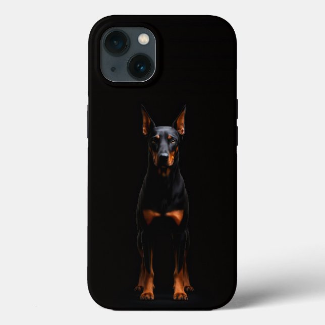 Schwarzes 4 Luxe iPhone 13, Wachdobermann Case-Mate iPhone Hülle (Rückseite)