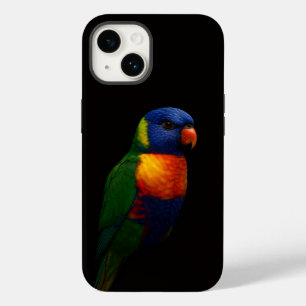 Schwarzes 4 Luxe iPhone 14 Case-Mate, Lorikeet Pap Case-Mate iPhone 14 Hülle