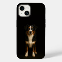 Schwarzes 4 Luxe iPhone 14 Mate, Aussie Shepherd