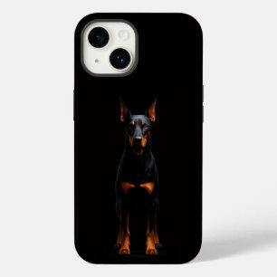 Schwarzes 4 Luxe iPhone 14 Mate, Guardian Doberman Case-Mate iPhone 14 Hülle