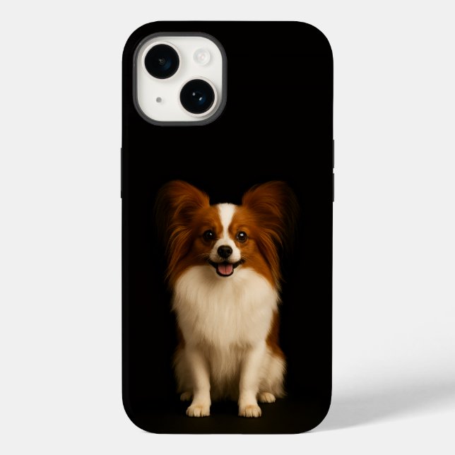 Schwarzes 4 Luxe iPhone 14 Mate, Verfeinerter Papi Case-Mate iPhone 14 Hülle (Rückseite)