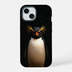 Schwarzes 4 Luxe iPhone 15, Felsenpinguin 15 Hülle