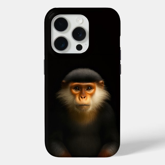 Schwarzes 4 Luxe iPhone 15 Pro Mate Rote Douc Lang Case-Mate iPhone Hülle (Rückseite)