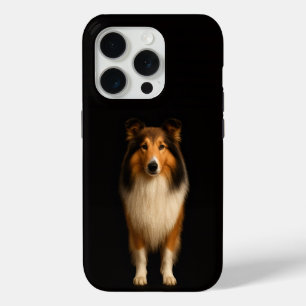 Schwarzes 4 Luxe iPhone 15 Pro Mate, treuer Collie Case-Mate iPhone Hülle