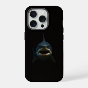 Schwarzes 4 Luxe iPhone 15 Pro Mate, Weißer Hai Hülle