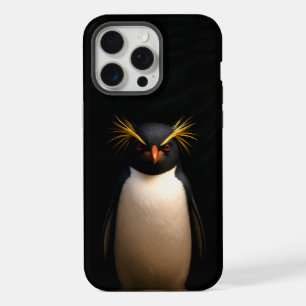 Schwarzes 4 Luxe iPhone 15 Pro Max, Felsenpinguin Max Hülle