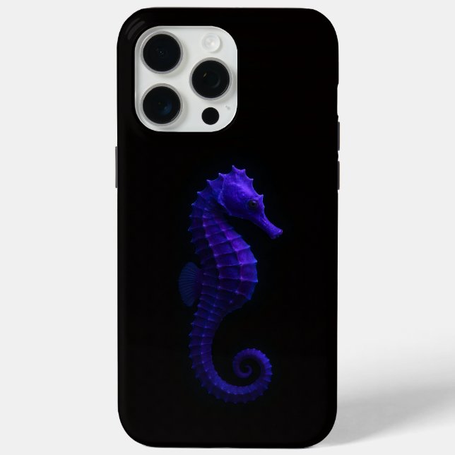 Schwarzes 4 Luxe iPhone 15 Pro Max, Violetter Seep Case-Mate iPhone Hülle (Rückseite)