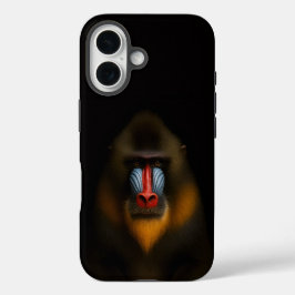 Schwarzes 4 Luxe iPhone 16 Case-Mate, Mandrillaffe Hülle