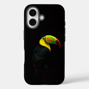 Schwarzes 4 Luxe iPhone 16 Mate, Keil-Schnabeltuka Hülle