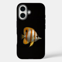 Schwarzes 4 Luxe iPhone 16 Mate, Riff-Schmetterlin