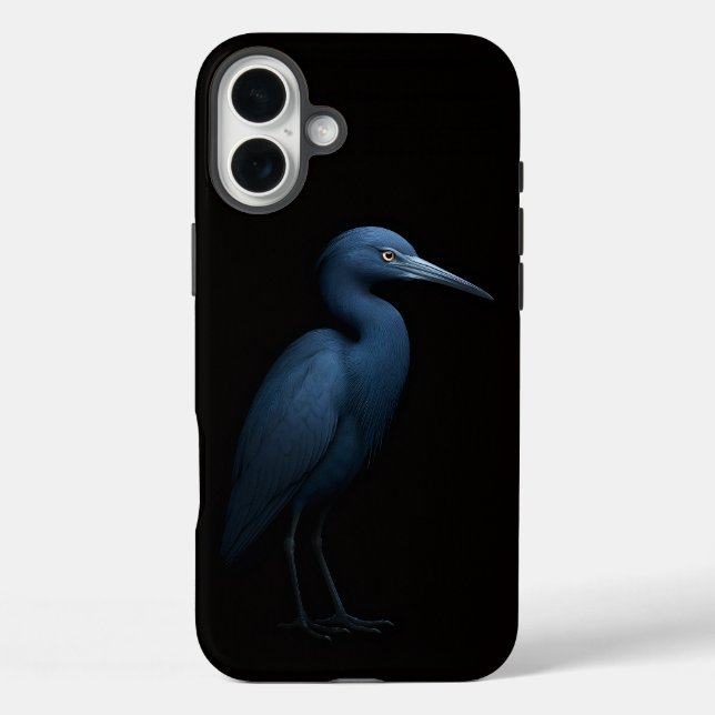 Schwarzes 4 Luxe iPhone 16 Plus, Kleiner Blauer Re Plus Hülle (Rückseite)