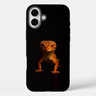 Schwarzes 4 Luxe iPhone 16 Plus, Leopardgecko Plus Hülle