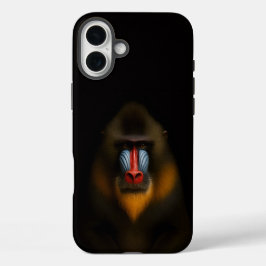 Schwarzes 4 Luxe iPhone 16 Plus, Mandrill-Affe Plus Hülle