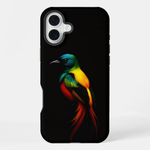 Schwarzes 4 Luxe iPhone 16 Plus Mate, Regenbogen-V Hülle