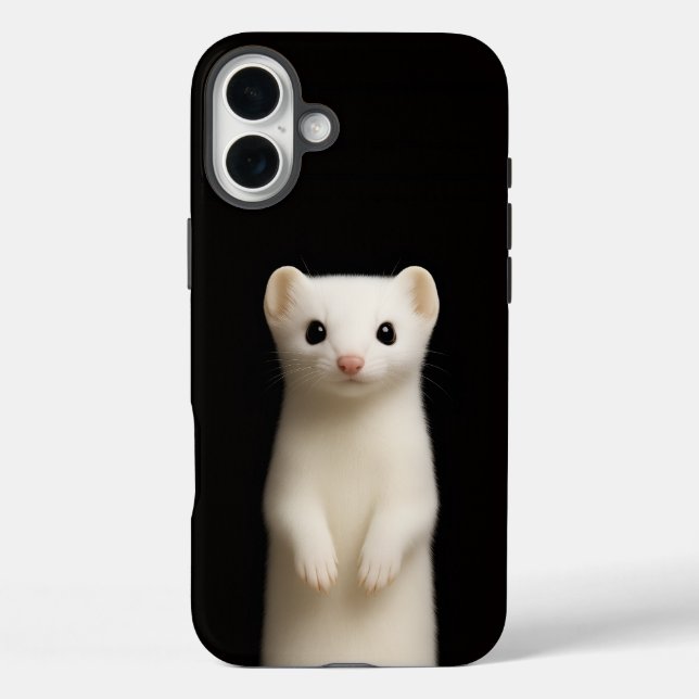 Schwarzes 4 Luxe iPhone 16 Plus, stilvolles Hermel Plus Hülle (Rückseite)