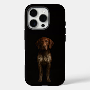 Schwarzes 4 Luxe iPhone 16 Pro, Deutscher Pointer Pro Hülle