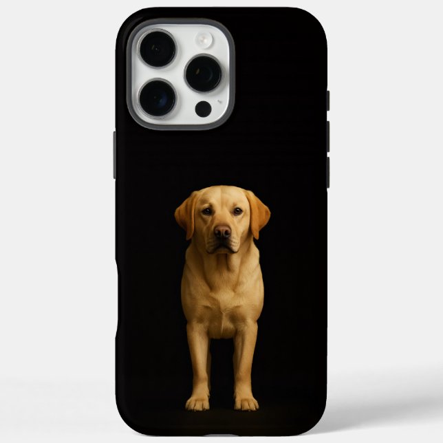 Schwarzes 4 Luxe iPhone 16 Pro Max Minimalist Labr Hülle (Rückseite)