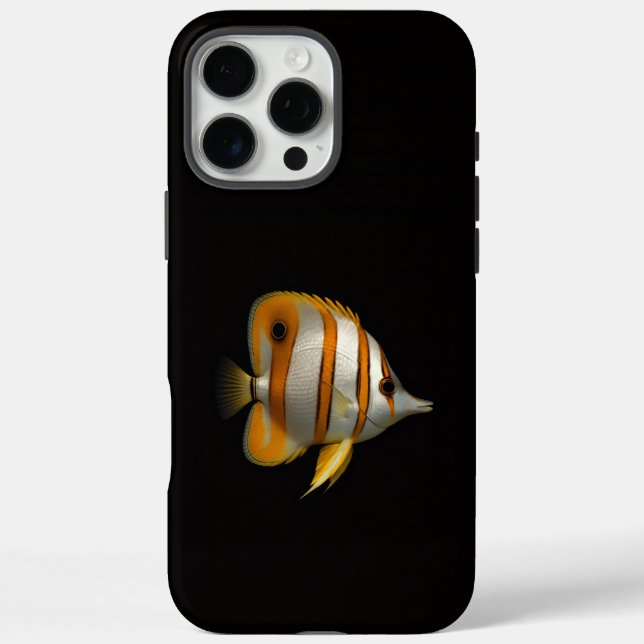 Schwarzes 4 Luxe iPhone 16 Pro Max, Riff-Schmetter Max Hülle (Rückseite)