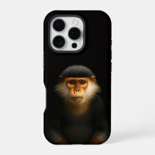 Schwarzes 4 Luxe iPhone 16 Pro, Rote Douc Langur Pro Hülle
