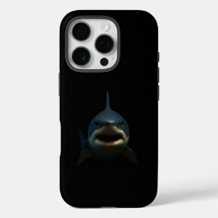 Schwarzes 4 Luxe iPhone 16 Pro, Weißer Hai Pro Hülle