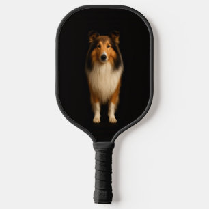 Schwarzes 4 Luxe Pickleball-Paddle, treuer Collie- Pickleball Schläger
