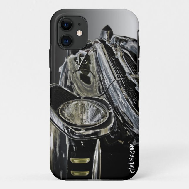 Schwarzes '57 Chevrolet durch Clintpix Case-Mate iPhone Hülle (Rückseite)
