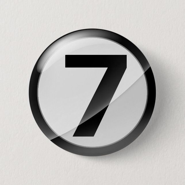 Schwarzes 7 button (Vorderseite)