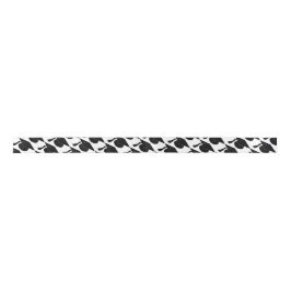 Schwarzes Abschluss-Hut-Muster Satinband