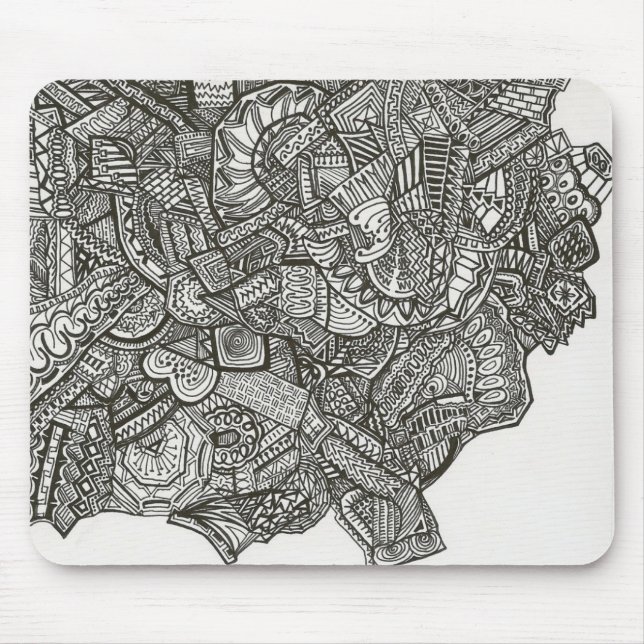 Schwarzes abstraktes mousepad (Vorne)