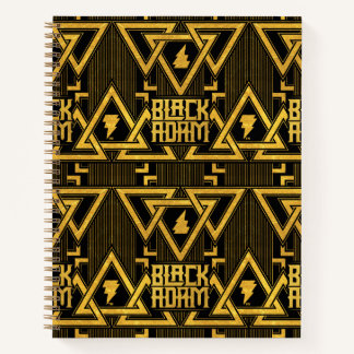Schwarzes Adam-Blitz-Dreiecksmuster Notizbuch