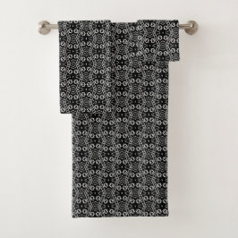 Schwarzes afrikanisches Modern Mudclouddesign Badhandtuch Set