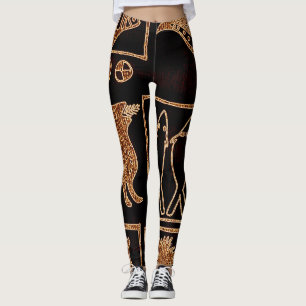 Schwarzes/afrikanisches Motiv Browns auf Leggings