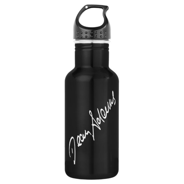 Schwarzes Aluminium 32oz Trinkflasche (Vorderseite)
