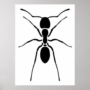 Schwarzes Ameisen-Plakat Poster