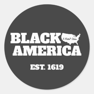 Schwarzes Amerika - Ein MisterP-Aufkleber Runder Aufkleber