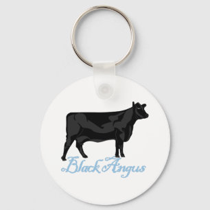Schwarzes Angus Schlüsselanhänger