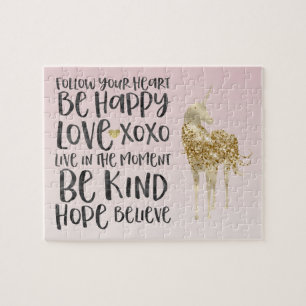 Schwarzes Aquarell-Inspirations-Gold-Einhorn