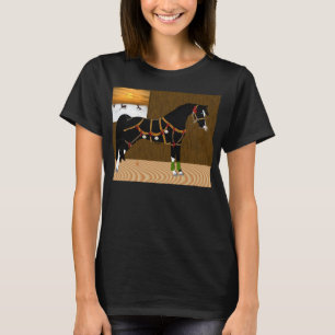 Schwarzes arabisches Pferdeweihnachten T-Shirt