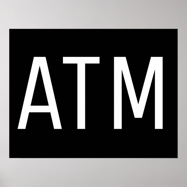 SCHWARZES ATM-SCHILD POSTER (Vorne)