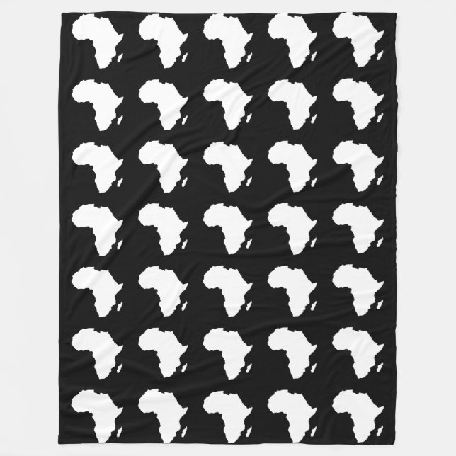 Schwarzes Audacious Africa Fleecedecke (Vorderseite)